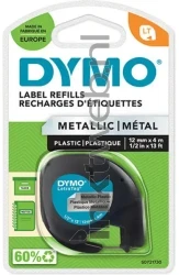 Dymo  91208 (S0721730) zwart op grijs breedte 12 mm Combined box and product