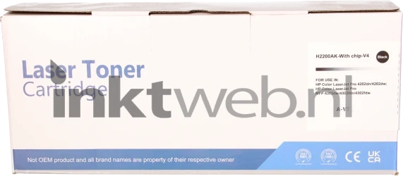 Huismerk HP 220A zwart Front box