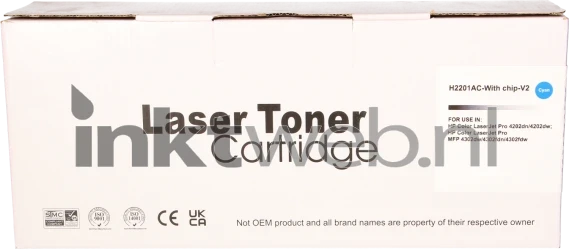 Huismerk HP 220A cyaan Front box