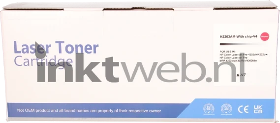 Huismerk HP 220A magenta Front box