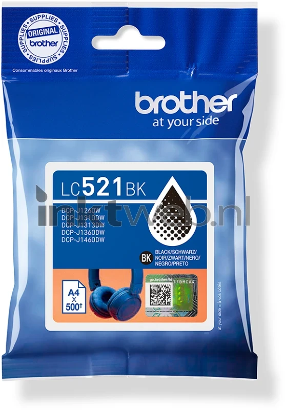 Brother LC-521BK zwart