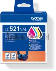 Brother LC-521VAL zwart en kleur Front box