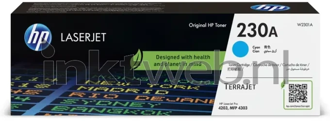 HP W2301A cyaan Front box