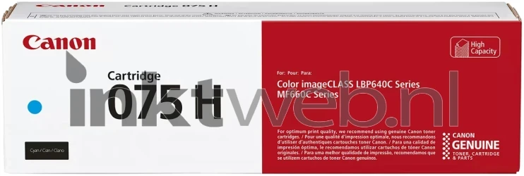 Canon 075H C cyaan Front box