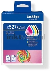 Brother LC-527XLVAL zwart en kleur Front box