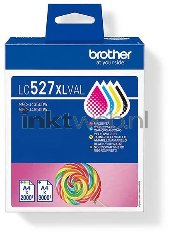Brother LC-527XLVAL zwart en kleur
