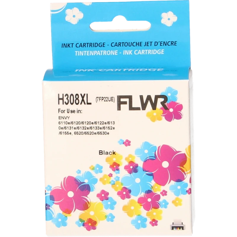 FLWR HP 308e zwart (Huismerk (remanufactured))