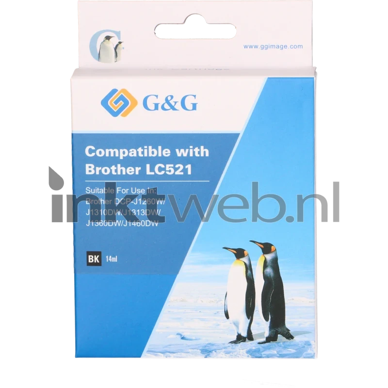 FLWR Brother LC-521BK zwart (Huismerk (compatible))