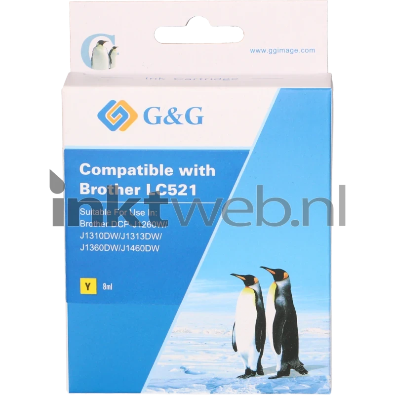 FLWR Brother LC-521Y geel (Huismerk (compatible))