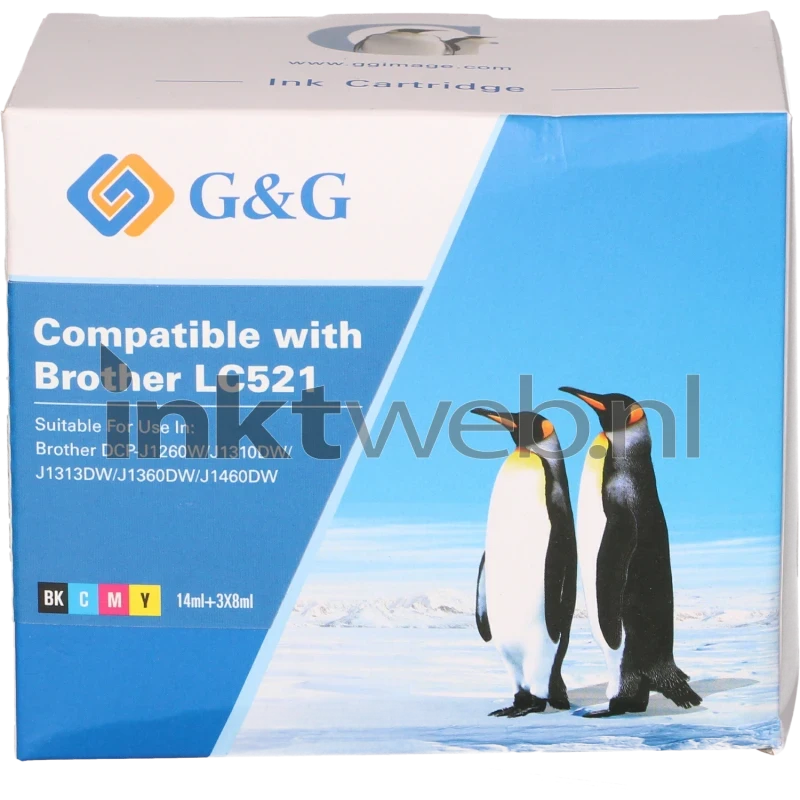 FLWR Brother LC-521 Multipack zwart en kleur (Huismerk (compatible))