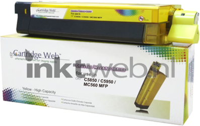 Huismerk Oki C5850 / C5950 / MC560 geel Combined box and product
