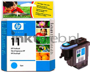HP 11 printkop cyaan Combined box and product