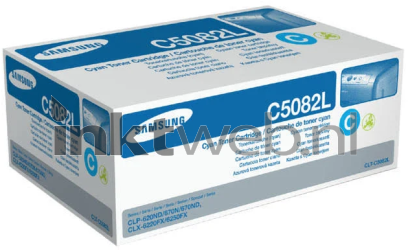 Samsung CLT-C5082L (SU055A) cyaan Combined box and product