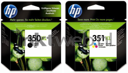 HP 350XL en 351XL zwart en kleur