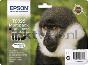 Epson T0895 Multipack zwart en kleur C13T08954010