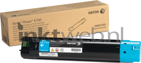 Xerox Phaser 6700 Toner cyaan Combined box and product