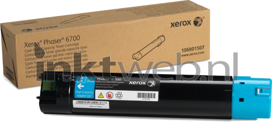 Xerox Phaser 6700 HC cyaan Combined box and product