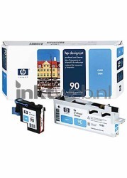 HP 90 printkop cyaan Combined box and product