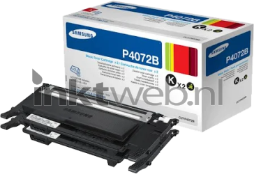 Samsung CLT-P4072B twin pack zwart Combined box and product