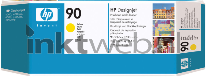 HP 90 printkop geel Front box