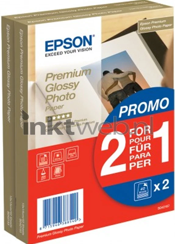 Epson Premium glossy photo paper 255g/m2 100x150mm (Origineel) - Inktweb.nl
