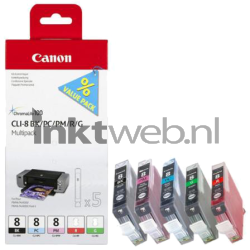 Canon CLI-8 Photo Multipack zwart Combined box and product