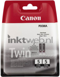 Canon PGI-5BK twinpack zwart Front box