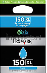 Lexmark 150XL cyaan Front box