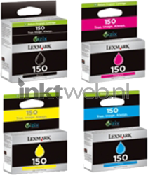 Lexmark 150 multipack BK/C/M/Y zwart en kleur Front box
