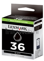 Lexmark 36 zwart Front box