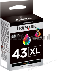 Lexmark 43XL kleur Front box