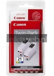 Canon BCI-21C twinpack kleur Front box