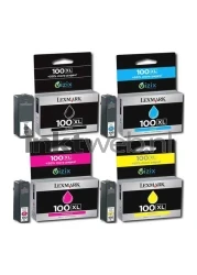 Lexmark 100XL Multipack zwart en kleur Combined box and product