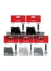 Canon PGI-29 Multipack zwart en licht grijs Front box