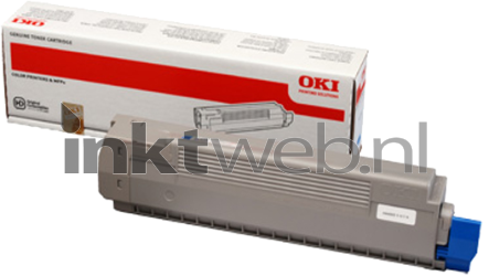 Oki C801/821 cyaan Combined box and product