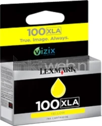 Lexmark 100XLA geel Front box