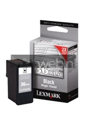 Lexmark 36XLA zwart Combined box and product