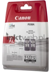 Canon PG-512 twin pack zwart Front box