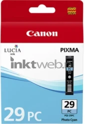 Canon PGI-29PC foto cyaan Front box