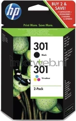 HP 301 Combo-pack zwart en kleur Front box