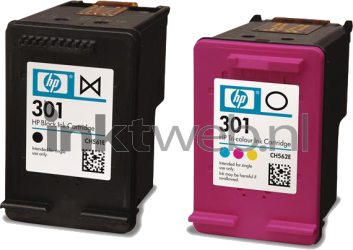 HP 301 Combo-pack zwart en kleur Product only