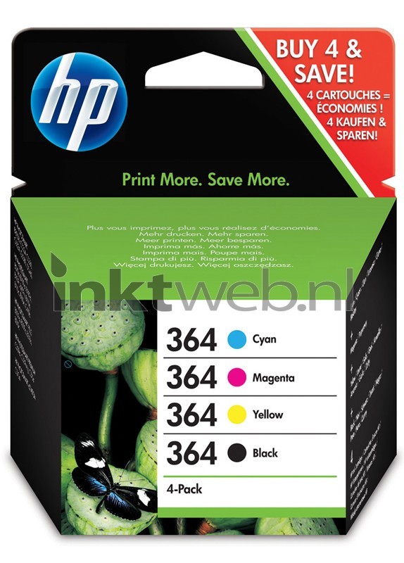 Ruïneren Uithoudingsvermogen Nieuwjaar HP 364 Multipack zwart en kleur (Origineel)