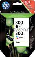 HP 300 Combo-pack (MHD Sep 22) zwart en kleur