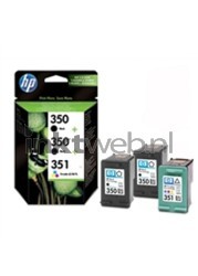 HP 350/351 3-pack zwart en kleur 