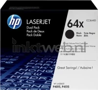 HP 64XD (Opruiming 2 x 1-pack los) zwart