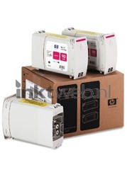 HP 90 3-pack magenta Combined box and product