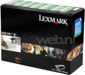 Lexmark X651H11E zwart Front box