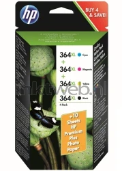 HP 364XL Multipack CMYK zwart en kleur Front box