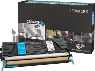 Lexmark C524 toner cyaan Combined box and product
