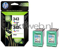 HP 343 Twinpack (Opruiming 2 x 1-pack los) kleur